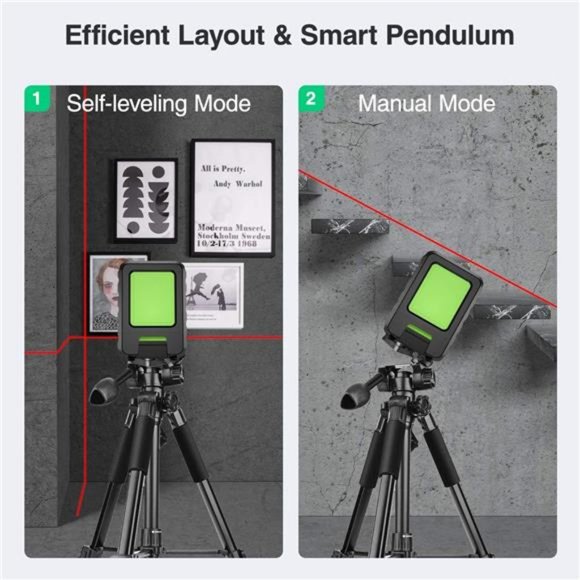 Self-Leveling Laser Level 150ft Outdoor Cross Line Laser, Selectable Laser Lines - Picture 3 of 5